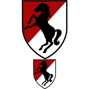 11th Armored Cavalry Sticker 2 pc.