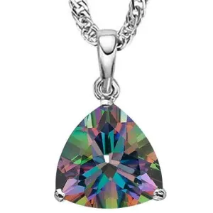 3/4 CT OCEAN MYSTIC GEMSTONE 10KT SOLID GOLD PENDANT