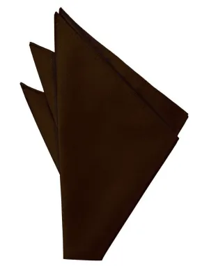 Chocolate Solid Twill Pocket Square