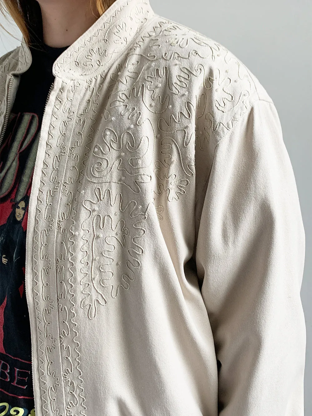 GC Stone Bead Embroidered Silk Jacket