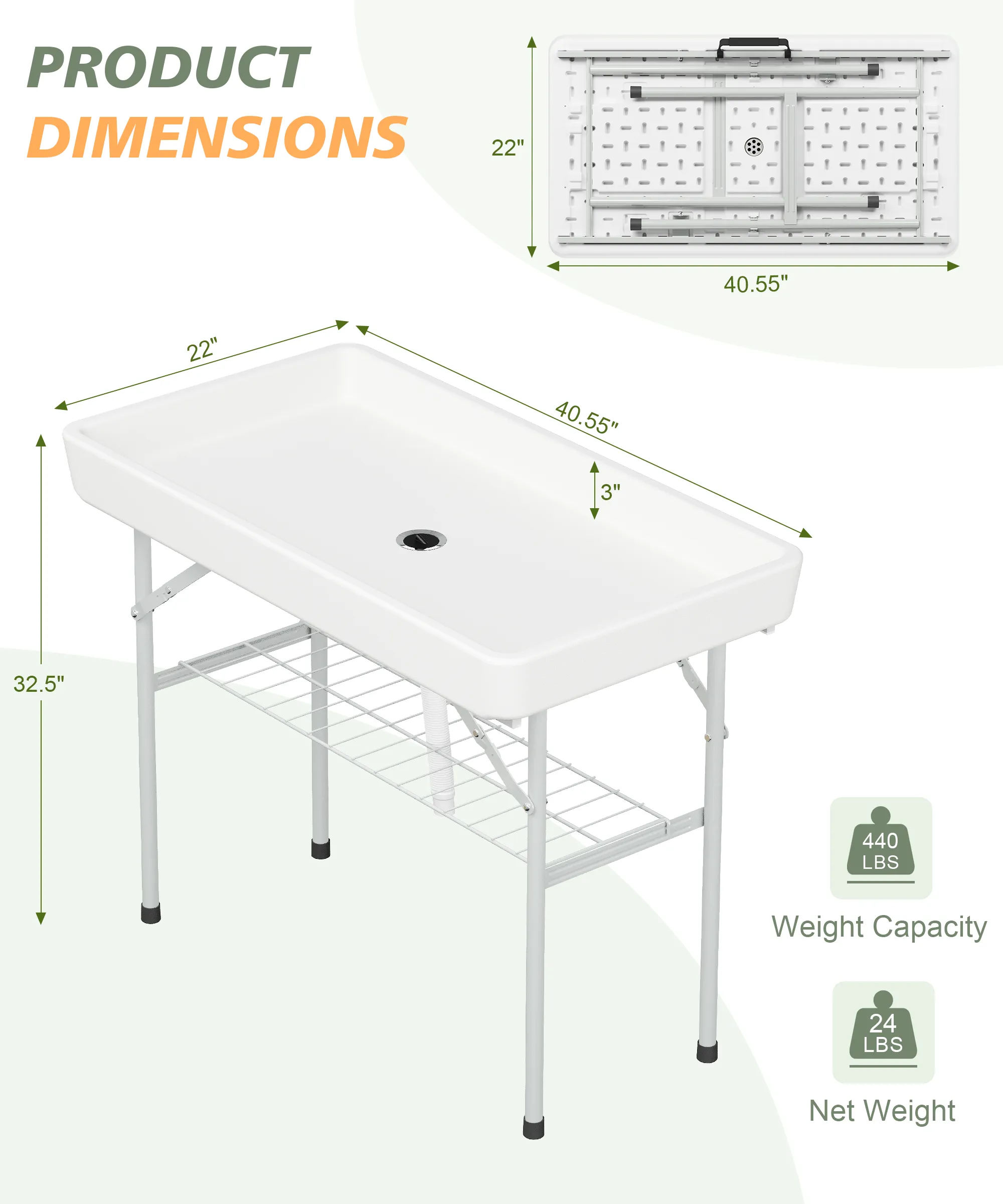 Ice Cooler Folding Table