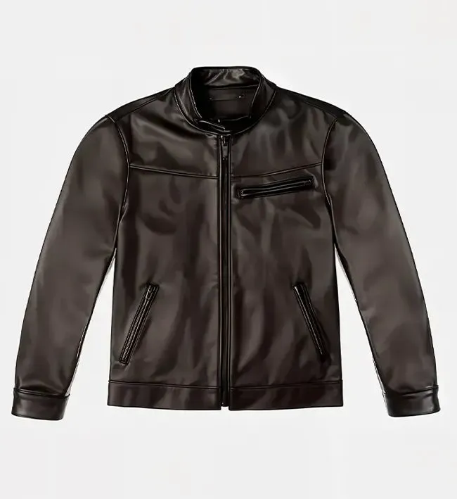 Men's Vintage Brown Biker Jacket