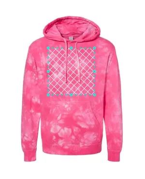 Neon Pink Tie Dye Hoodie