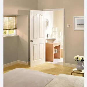 Pre-Assembled White Primed Moulded Mayfair 4P Door Set