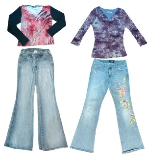 Throwback Threads: Vintage Y2K Denim and Tops for the Fashion Rebels 😻😁 (S-088)