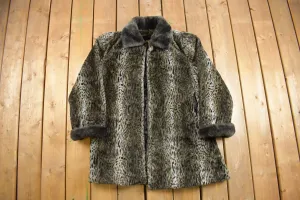 Vintage 1980s Cassini Faux Fur Coat