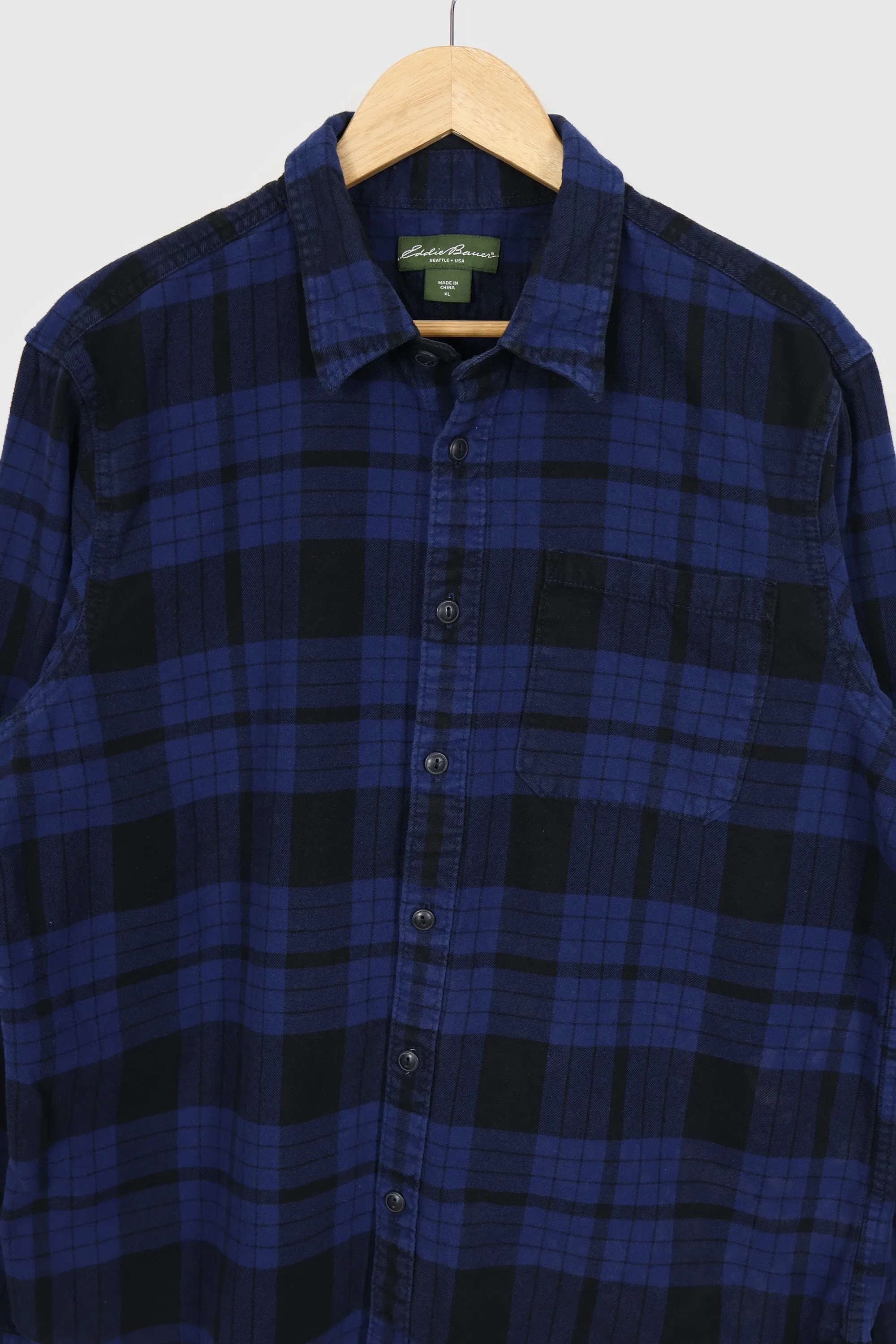 Vintage Eddie Bauer Plaid Button-Down Shirt