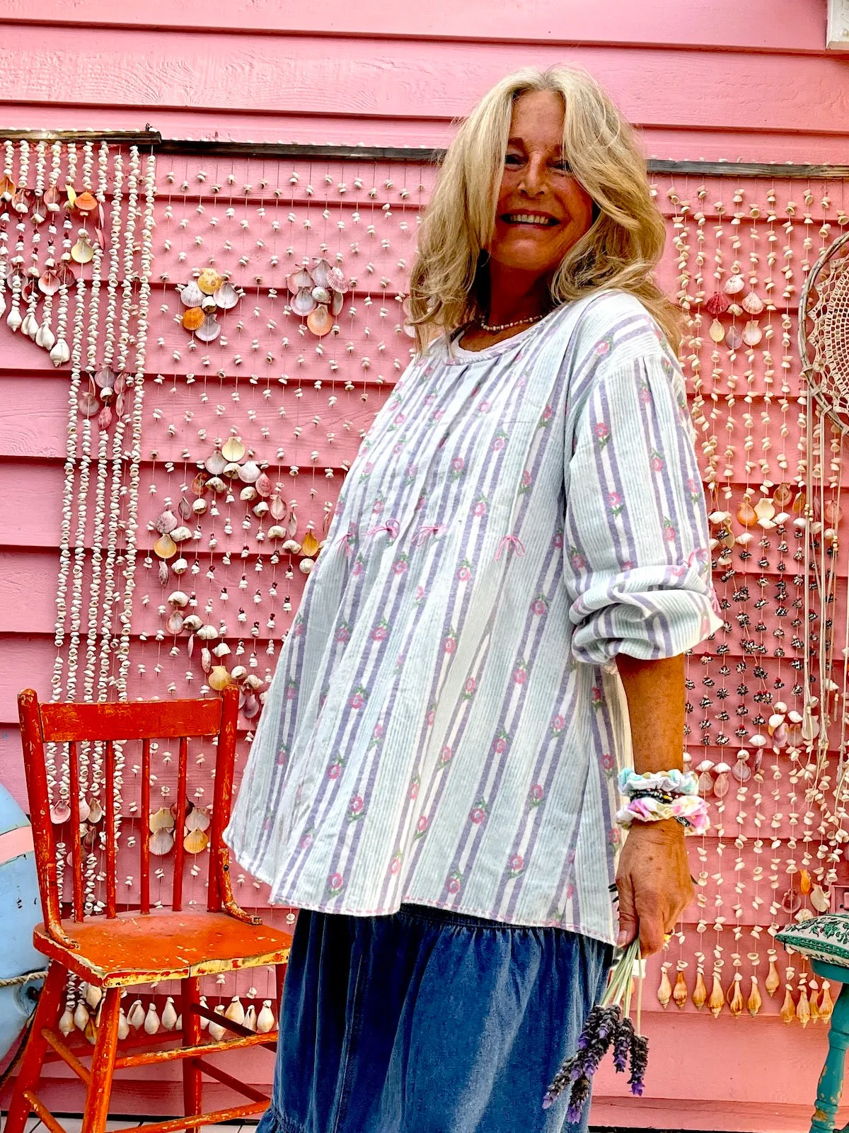 Vintage Flannie Gypsy Smock Top