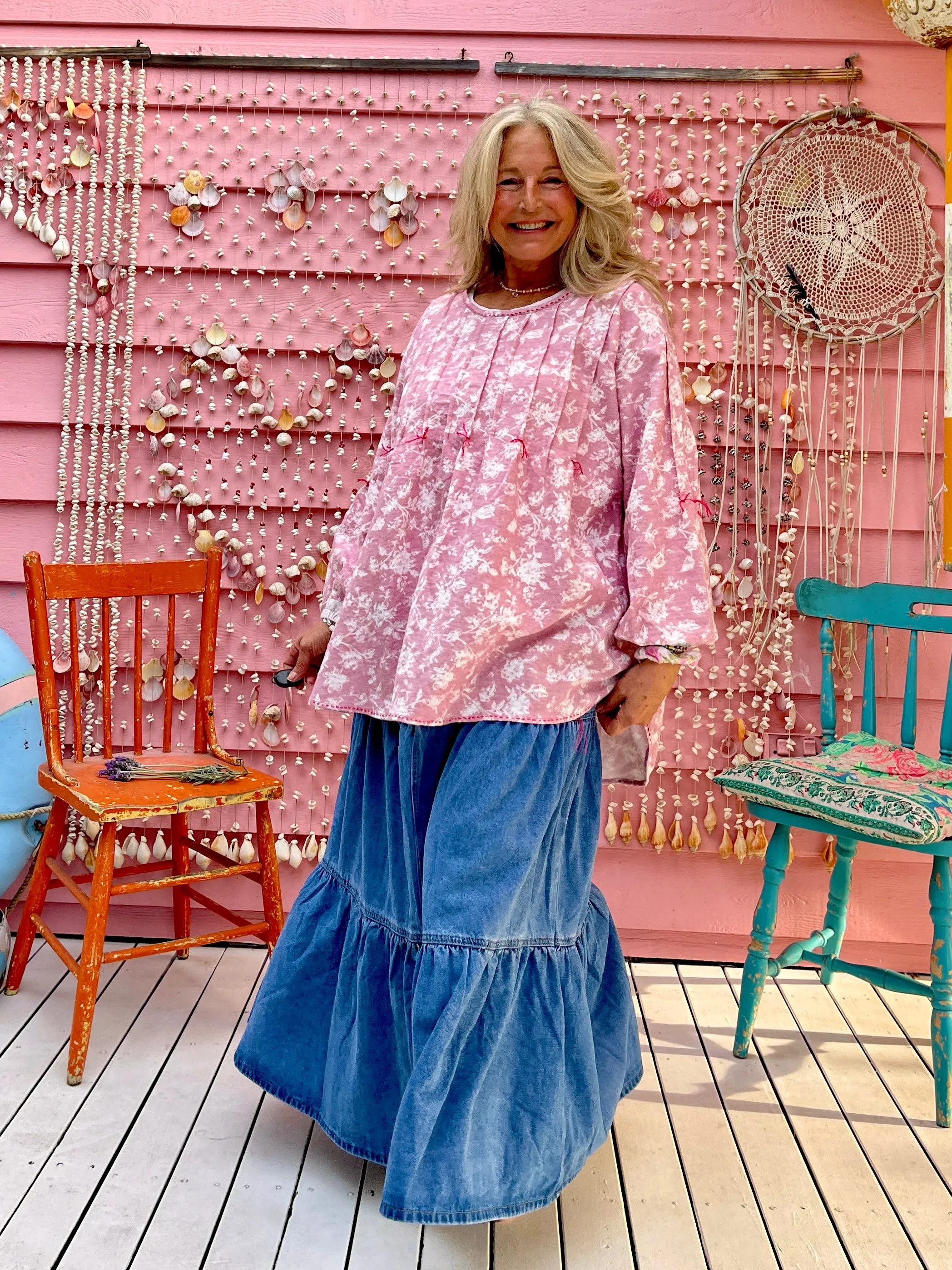 Vintage Flannie Gypsy Smock Top