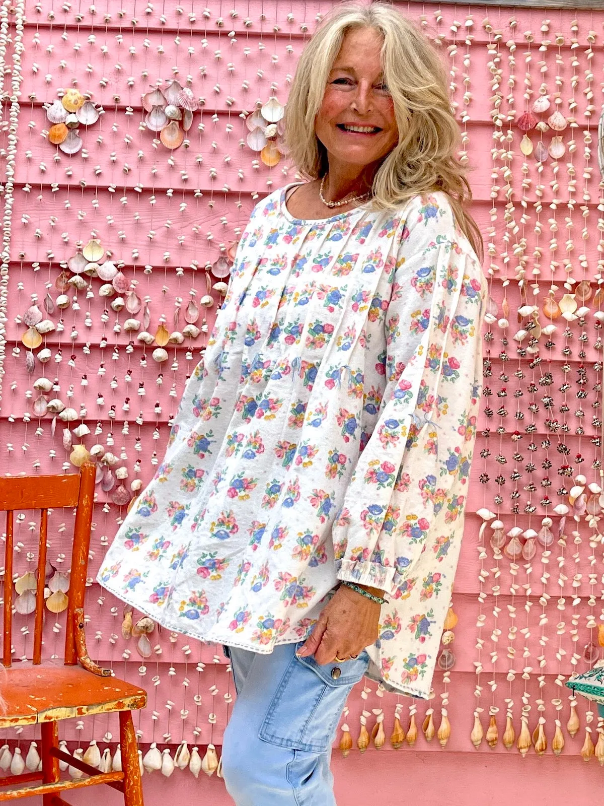 Vintage Flannie Gypsy Smock Top