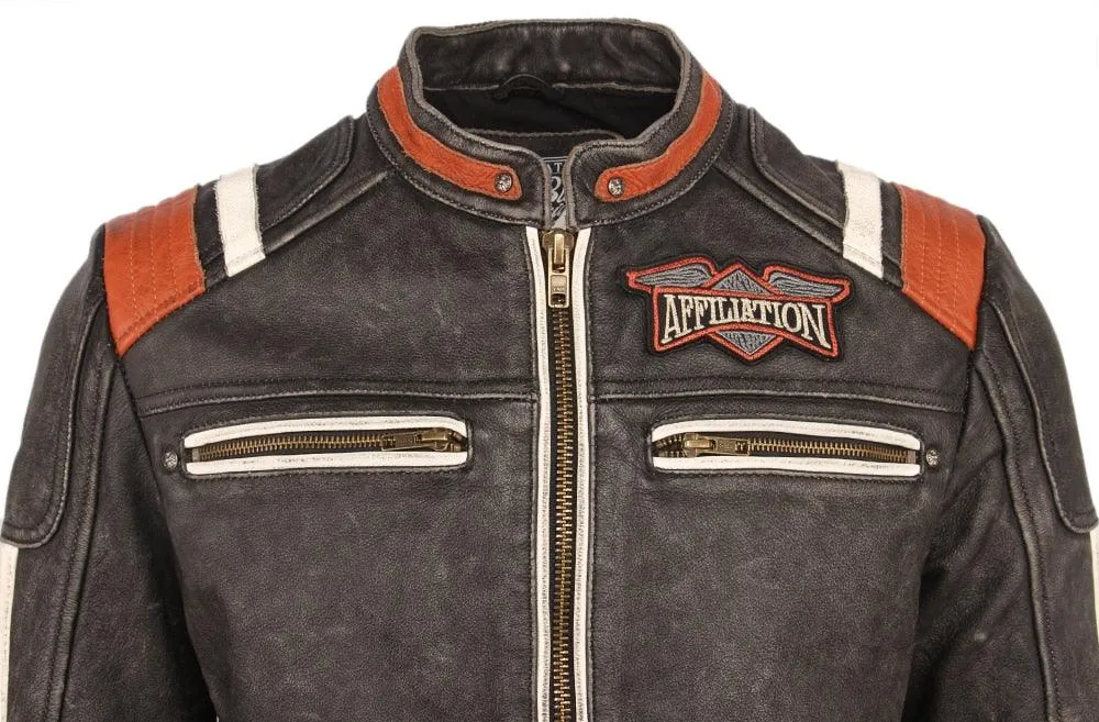 Vintage  Motorcycle 100% Leather Jacket